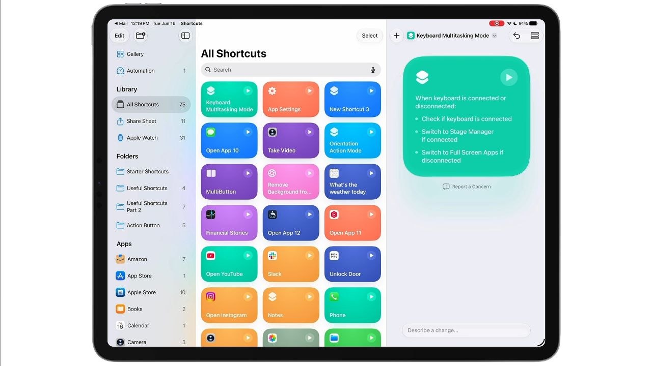 iOS 27 on iPhone Shortcuts app natural language automation builder